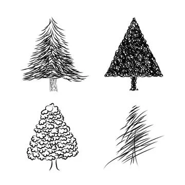 Christmas design elements. The background is white. Stock Illustration