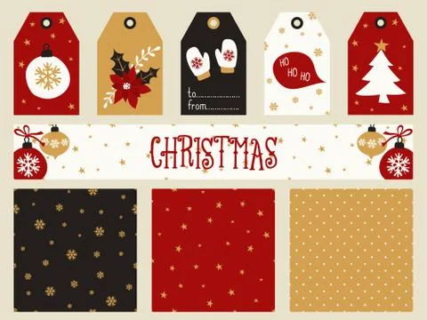 Christmas Design Elements Collection Stock Illustration