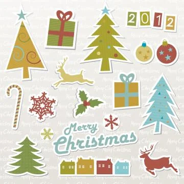 Christmas design elements Stock Illustration