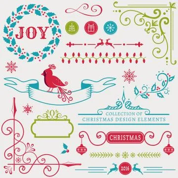 Christmas design elements. Vector set. イラスト素材