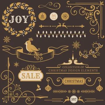 Christmas design elements. Vector set. イラスト素材