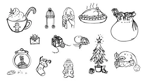 Christmas design elements, vector set Stock Illustration