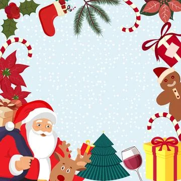 Christmas Design made by Christmas Elements Illustrazione stock