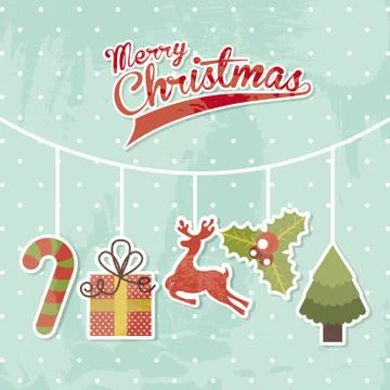 Christmas design over snow  background vector illustration Illustrazione stock