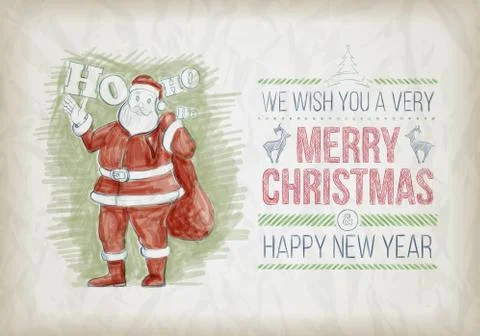 Christmas Design Sketch Illustrazione stock