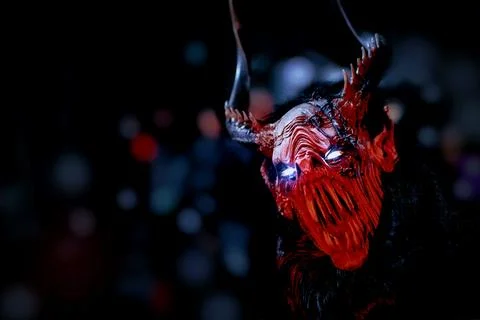 Christmas Devils Krampus. Evil face Foto stock