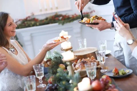 Christmas dinner Stock Photos
