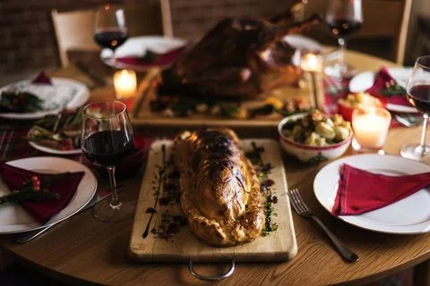 Christmas dinner Stock Photos