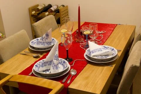 Christmas Dinner Table Stock Photos