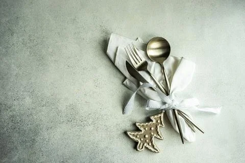 Christmas dinner table Stock Photos