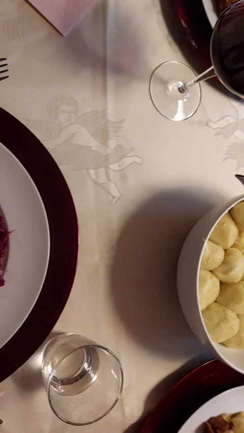 Christmas dinner without meat Stock Footage 228267581