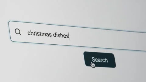 Christmas Dishes Search on Search Engine. Stock Footage 320831848