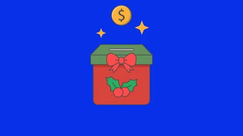 Christmas donation box Stockbeeldmateriaal 316578214