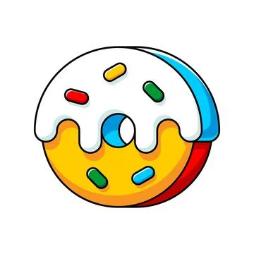 Christmas Donut icon Stock Illustration