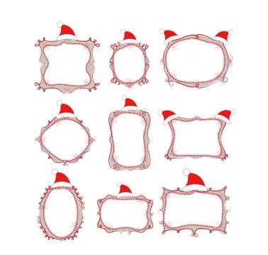 Christmas doodle boder Ilustración de archivo