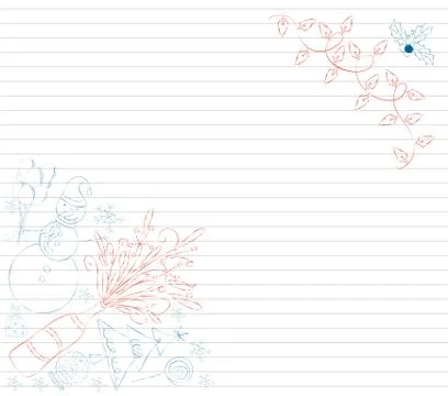Christmas doodle hand drawn element Stock Illustration