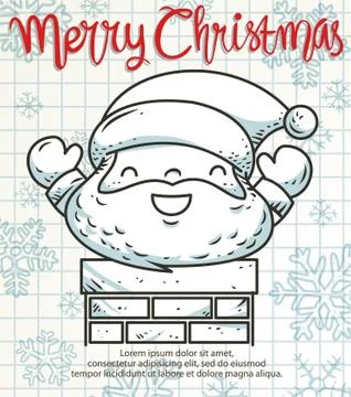 CHRISTMAS DOODLE ICON VECTOR 스톡 일러스트