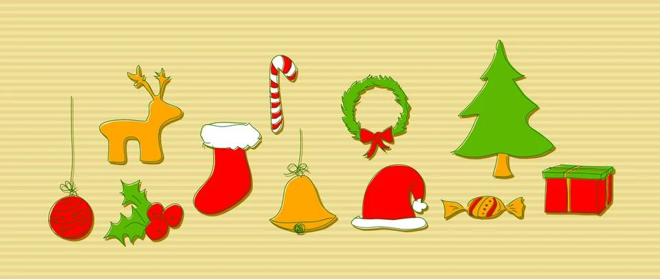 Christmas doodle Stock Illustration