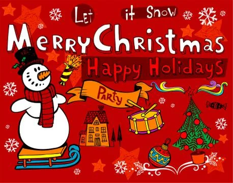 Christmas doodles Stock Illustration