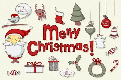 Christmas doodles Stock Illustration