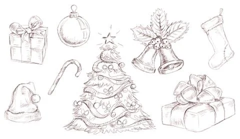 Christmas doodles Stock Illustration