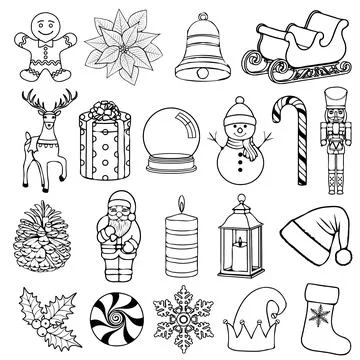 Christmas doodles Stock Illustration