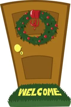 Christmas door Stock Illustration