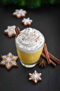 Christmas drink eggnog Stock Photos