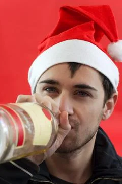 Christmas drinking Stock Photos