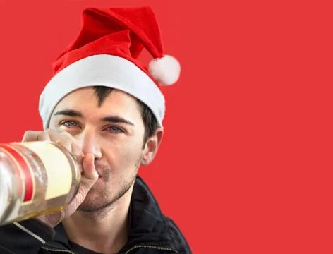 Christmas drinking Foto stock