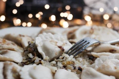 Christmas dumplings dinner Stock Photos