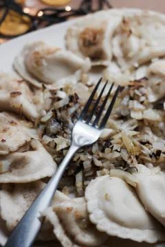 Christmas dumplings dinner Stock Photos