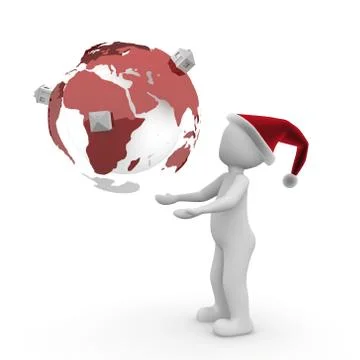 Christmas earth Stock Illustration