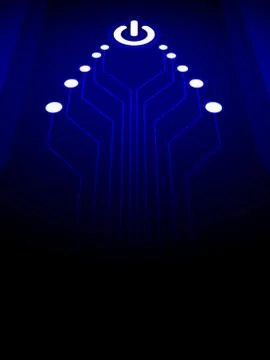 Christmas electronic tree Stock Photos