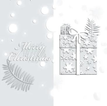 Christmas elegant grey background Stock Illustration