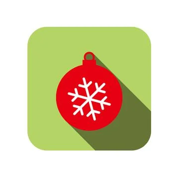 Christmas element flat icon design, vector illustration Illustrazione stock