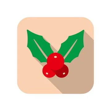 Christmas element flat icon design, vector illustration Stock Illustration