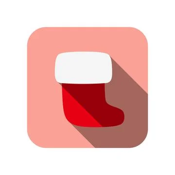 Christmas element flat icon design, vector illustration Illustrazione stock