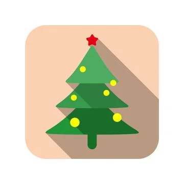 Christmas element flat icon design, vector illustration Illustrazione stock