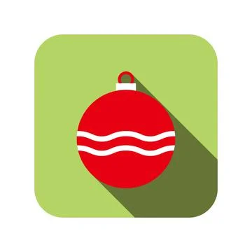 Christmas element flat icon design, vector illustration Stock Illustration