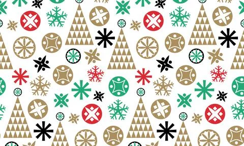 Christmas element pattern Stock Illustration