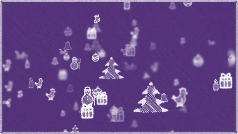 Christmas Elements Background - Purple. Stock Footage 69932853