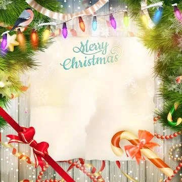 Christmas elements card. EPS 10 Stock Illustration