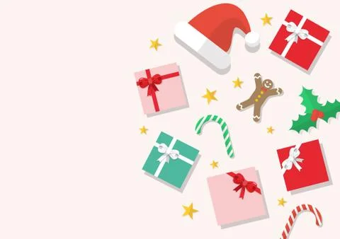 Christmas elements composition Stock Illustration