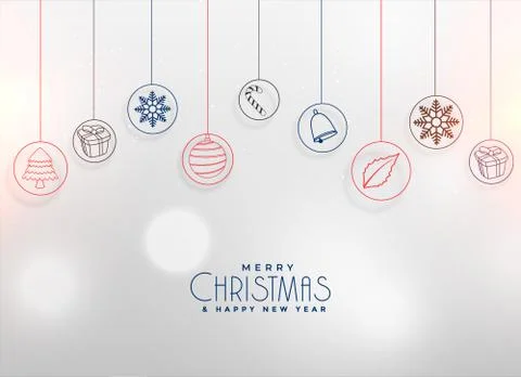 Christmas elements decoration background design Stock Illustration