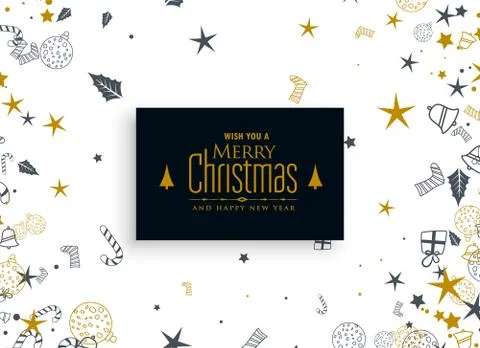 Christmas elements decoration on white background 스톡 일러스트