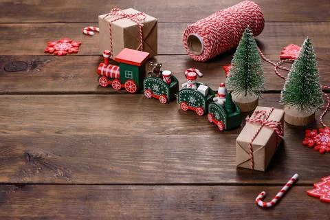 Christmas elements of decorations for decorating the New Year tree Foto stock