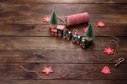 Christmas elements of decorations for decorating the New Year tree Foto stock