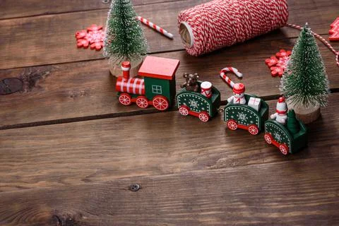 Christmas elements of decorations for decorating the New Year tree Foto stock