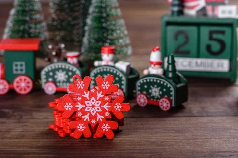 Christmas elements of decorations for decorating the New Year tree Foto stock